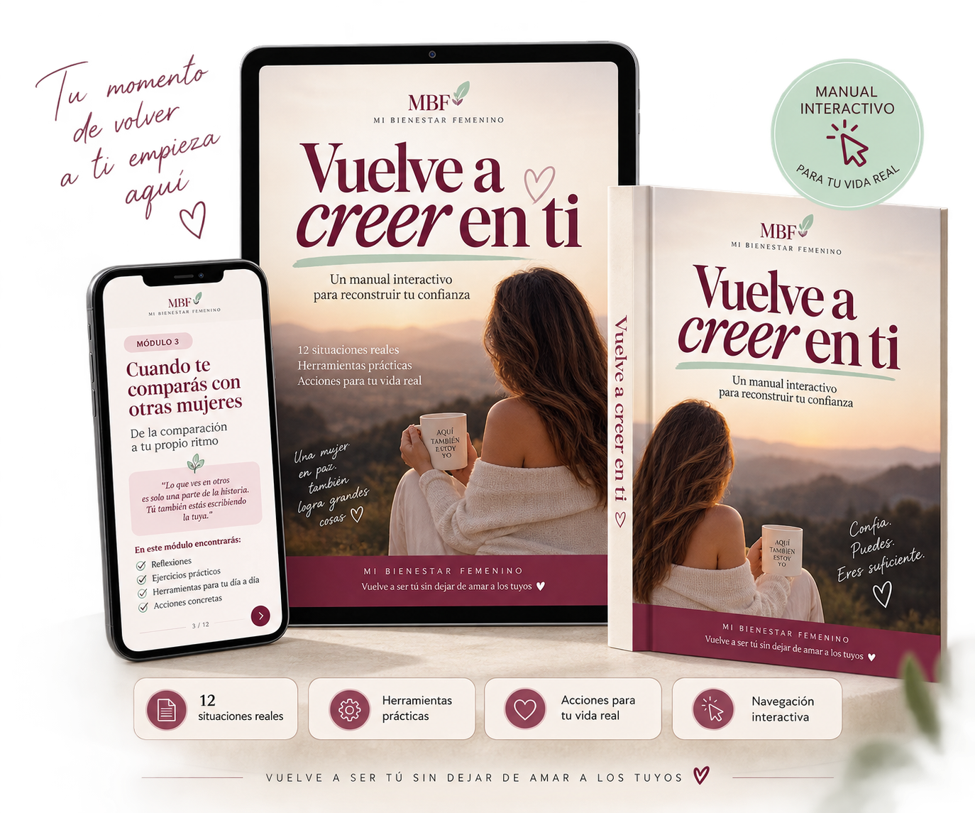 Vuelve a creer en ti - manual interactivo de Mi Bienestar Femenino