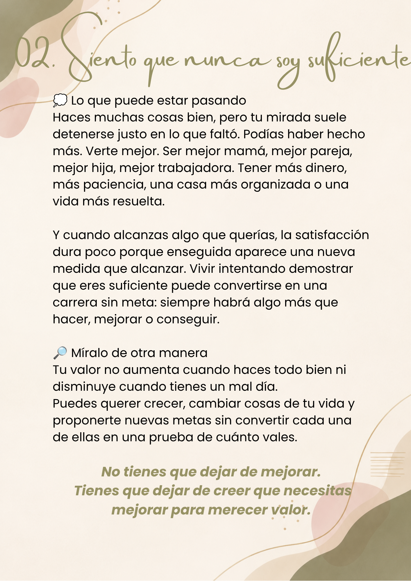 Qué puede estar pasando - página interior de Vuelve a creer en ti